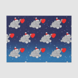 サンタエレファントパターン 薄葉紙