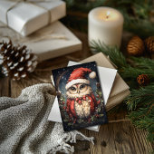 サンタオウル フラット ホリデー カード