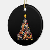 サンタオターのクリスマスツリー|カおもしろいターのクリスマス セラミックオーナメント (左)