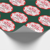 サンタオフィシャルシールのメリークリスマス ラッピングペーパー (角)