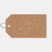 サンタオレンジコーギクラフトテクスチャクリスマス ギフトタグ (裏面横)