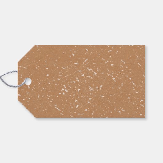 サンタオレンジコーギクラフトテクスチャクリスマス ギフトタグ (裏面横)