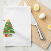 サンタオンのクリスマスツリー キッチンタオル (四つ折り)