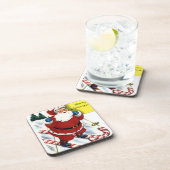 サンタオンキャンディーケーンスキースキースセットのコースター コースター (右側)