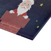 サンタオンクリスマスの夜は煙突にプレゼント カッティングボード (角)