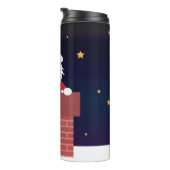 サンタオンクリスマスの夜は煙突にプレゼント タンブラー (回転右)