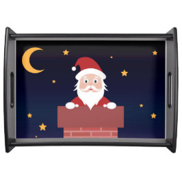 サンタオンクリスマスの夜は煙突にプレゼント トレー