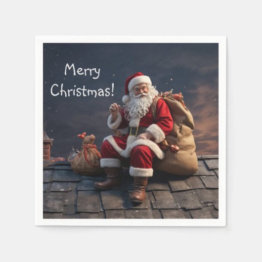 サンタオンクリスマスイブ スタンダードカクテルナプキン (正面)