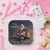 サンタオンクリスマスイブ ペーパープレート (パーティー)