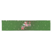 サンタオンクリスマストレインキャンディーレター金ゴールドスター ショートテーブルランナー (横)