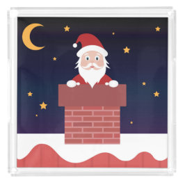 サンタオンクリスマスナイトマンガータダウンザ煙突 アクリルトレー
