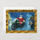 サンタオンザオートバイクリスマスポストカード シーズンポストカード (正面/裏面)