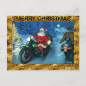 サンタオンザオートバイクリスマスポストカード シーズンポストカード (正面)