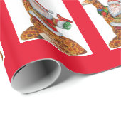 サンタオンザキリンのクリスマスラッピング紙 ラッピングペーパー (ロールコーナー)