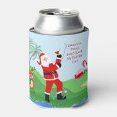 サンタオンザゴルフコースとカクテルクリスマスおもしろい 缶クーラー (缶正面)
