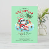 サンタオンザトロピカルアイランドのクリスマス7月のパーティー 招待状 (スタンド正面)