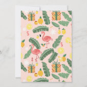 サンタオンザトロピカルアイランドのクリスマス7月のパーティー 招待状 (裏面)