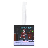 サンタオンザルーフ – クビアーナックインノヴィア キューブオーナメント (正面)