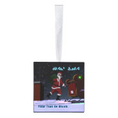 サンタオンザルーフ – クビアーナックインノヴィア キューブオーナメント (右)