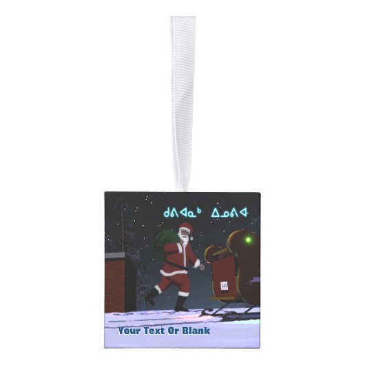 サンタオンザルーフ – クビアーナックインノヴィア キューブオーナメント (右)