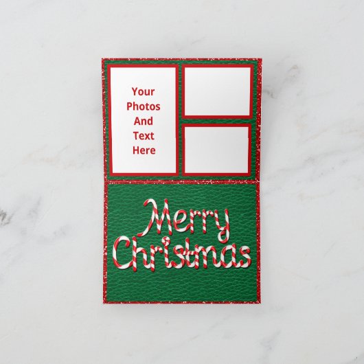 サンタオンジョイキャンディキャンセハーフフォールドカード カード (内部)