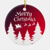 サンタオンスリーオーナメント-フェスティバルクリスマスツリー セラミックオーナメント (正面)