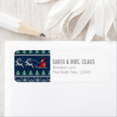 サンタオンスリー編み模様 ラベル (インサイチュ)