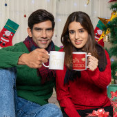 サンタオントナカイSledクリスマスミルクホットココア マグカップ