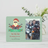 サンタオンバイクフォトホリデーカード シーズンカード (スタンド正面)
