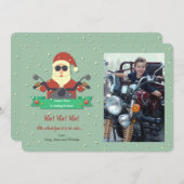 サンタオンバイクフォトホリデーカード シーズンカード (正面/裏面)