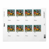 サンタオンバイクヴィンテージギフトラベル ラベル (フルシート)