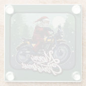 サンタオンバイク ガラスコースター (裏面)