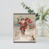 サンタオンビクトリアンヴィンテージ自転車 シーズンポストカード (スタンド正面)