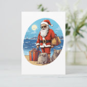 サンタオンビーチサマーホリデークリスマス サンキューカード (スタンド正面)