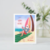 サンタオンビーチサマーホリデークリスマス シーズンポストカード (スタンド正面)