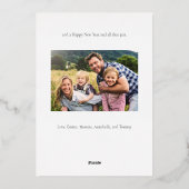 サンタオンフラミンゴプールフロアティクリスマス 箔シーズンカード (裏面)