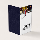 サンタオンブロードウェイ、家族写真クリスマスカード 名刺 (外部)