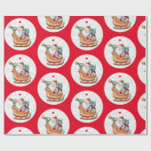 サンタオンレッド ラッピングペーパー (フラット)