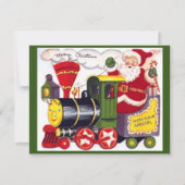 サンタオンヴィンテージレトロクリスマストレイン シーズンカード (正面)