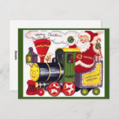 サンタオンヴィンテージレトロクリスマストレイン シーズンカード (正面/裏面)
