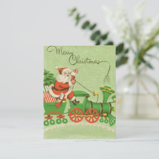 サンタオンヴィンテージレトロクリスマストレイン シーズンカード (スタンド正面)