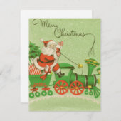 サンタオンヴィンテージレトロクリスマストレイン シーズンカード (正面/裏面)