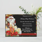 サンタオーナメントキャンドルクリスマスパーティの招待状 招待状 (スタンド正面)