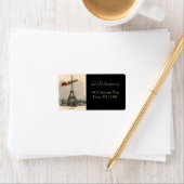 サンタオーバーパリクリスマスラベル ラベル (インサイチュ)