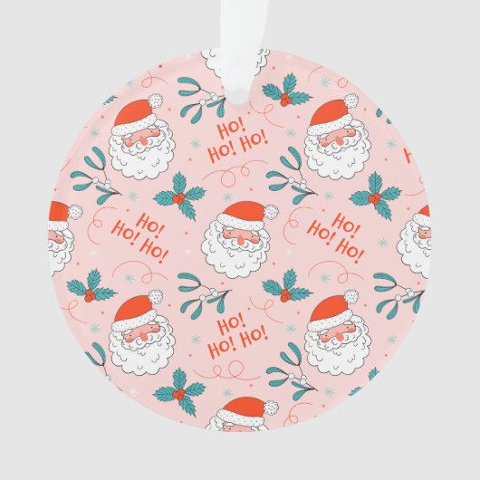 サンタオールオーバープリントうれしそうなグリーティングコレクション オーナメント (正面)