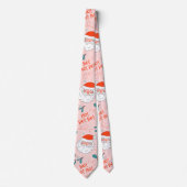 サンタオールオーバープリントうれしそうなグリーティングコレクション ネクタイ (正面)