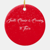 サンタオ飛んでいるーバースノーヴィレッジクリスマスオーナメント セラミックオーナメント (裏面)