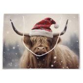 サンタカウクリスマスホリデー ラージペーパーバッグ (正面)