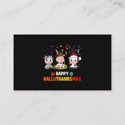 サンタカウハッピーハロサンクスマスハロウィンサンクスギフ 名刺 (裏面)