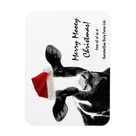 サンタカウホルスタイン乳製品クリスマスカウズ マグネット (縦)